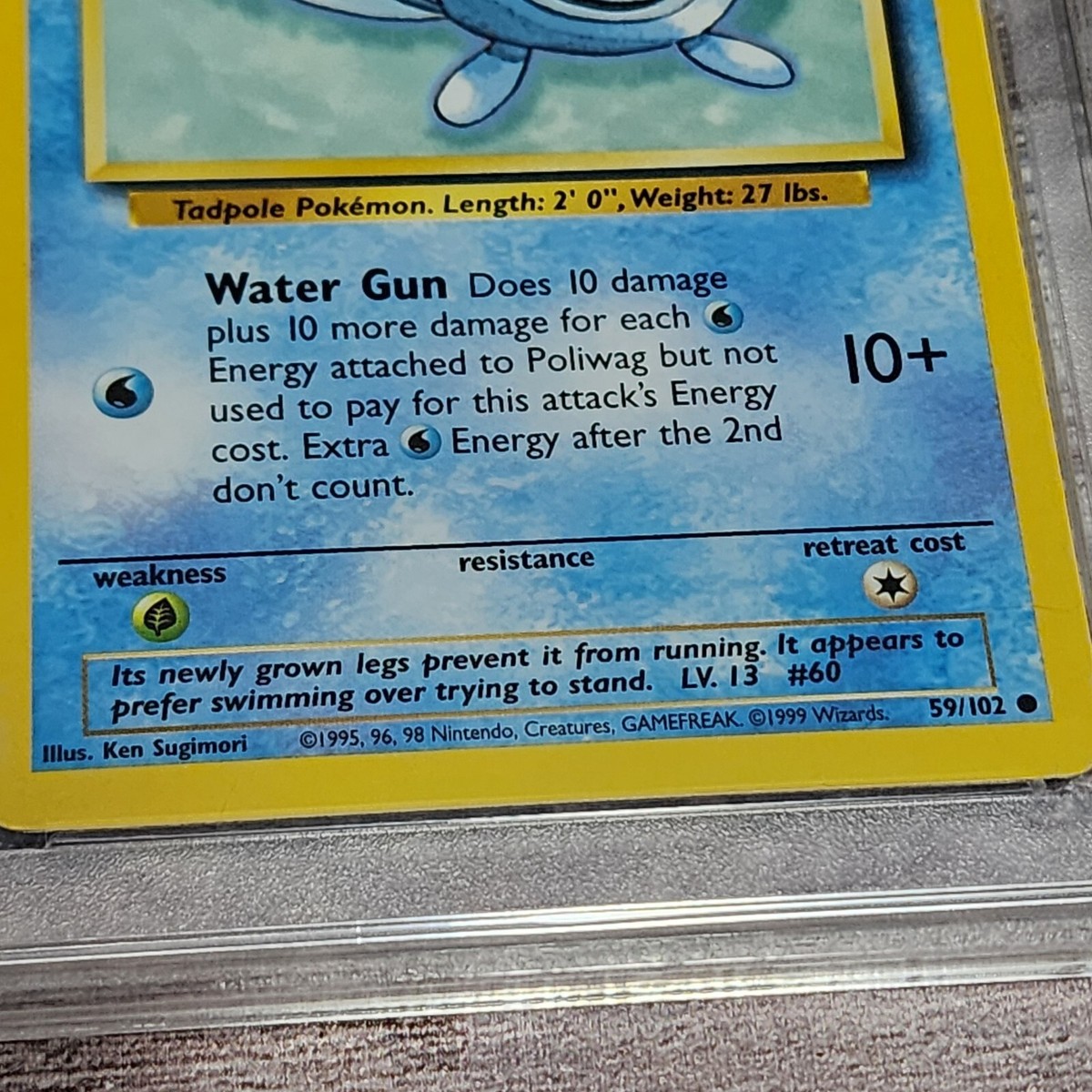 1995 poliwag pokemon card Poliwag Pokemon Topps (1999) Series 1 - 60 First Print main image 1