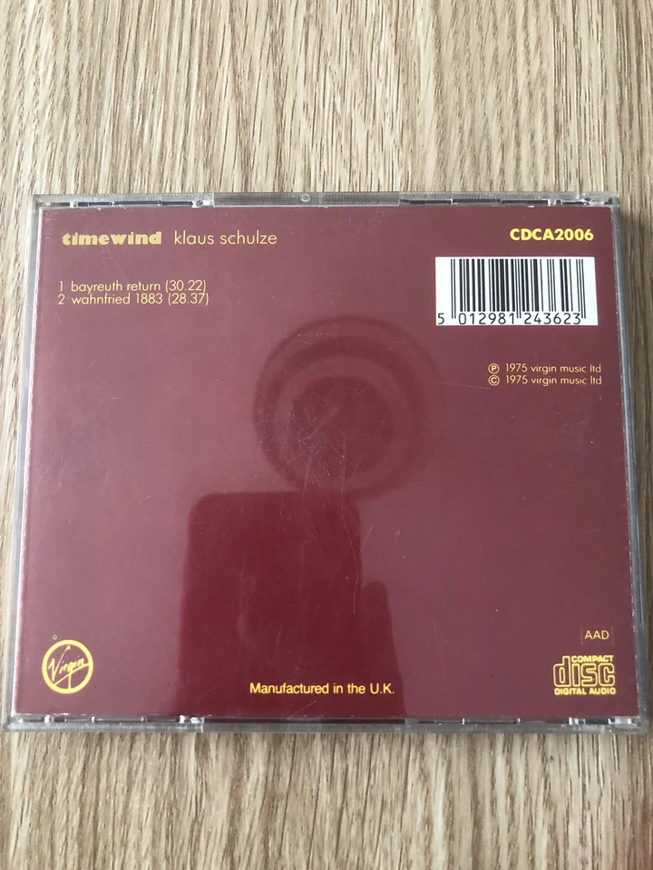 CD ALBUM KLAUS SCHULZE TIMEWIND TIME WIND MUSIQUE ÉLECTRONIQUE RARE - Photo 3/3
