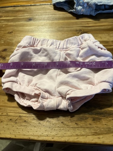 Carter's 2 Pair Pull On W/Pockets Shorts Pink & Gray W Clouds & Rainbow Sz 12M - Picture 9 of 24
