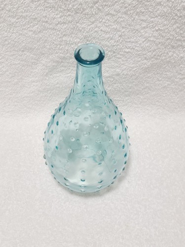 Hell ozeanblau Schuhnagel recycelt Knaufvase Dekanter Blumenvase gebraucht - Bild 7 von 10