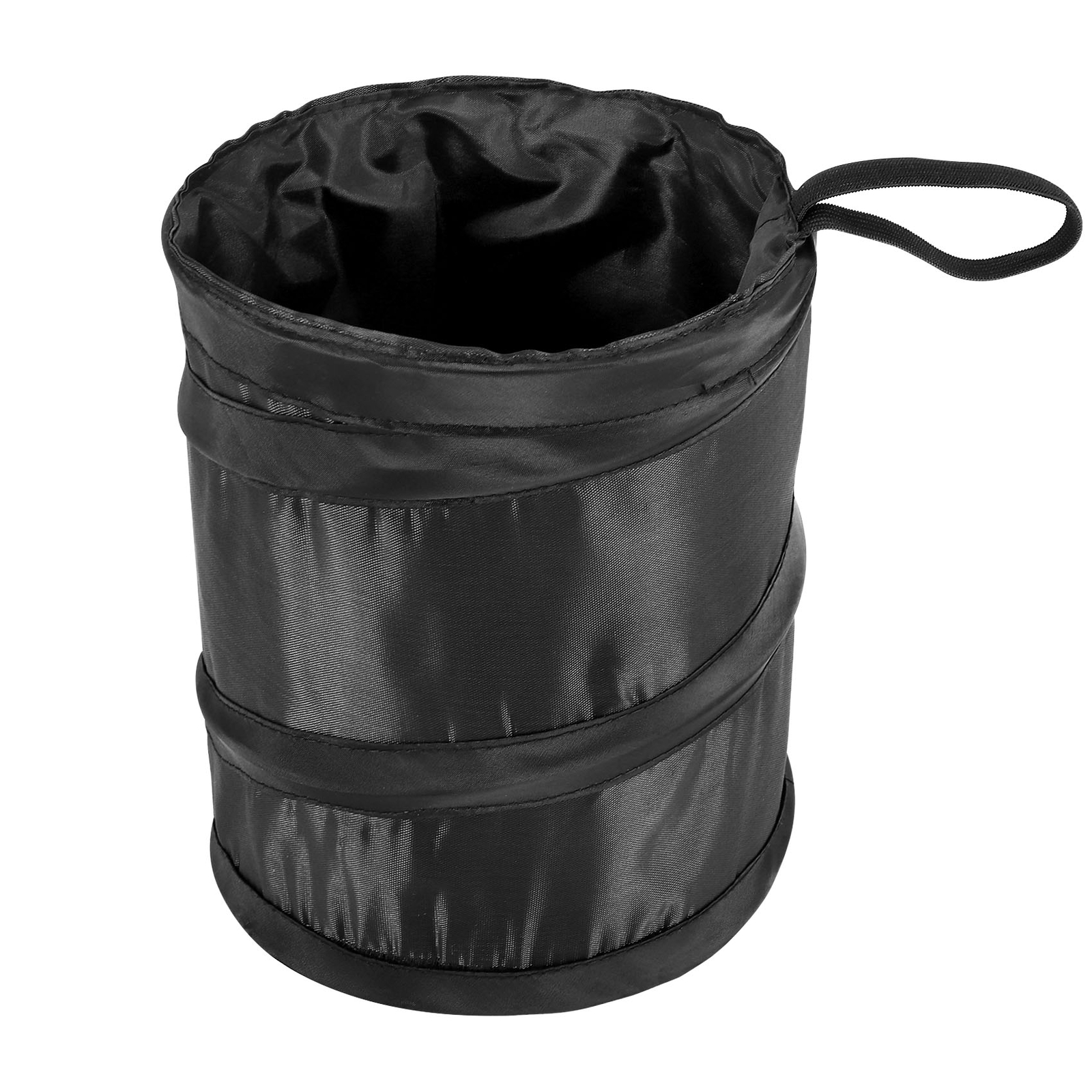 Portable Car Trash Can with Waste Bag for On-the-Go Cleanliness, Model 8360