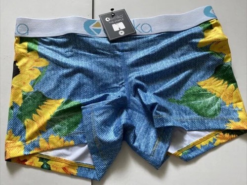 Ethika Sunflower Jean Staple Boyshort Underwear Briefs Womens Sz Medium