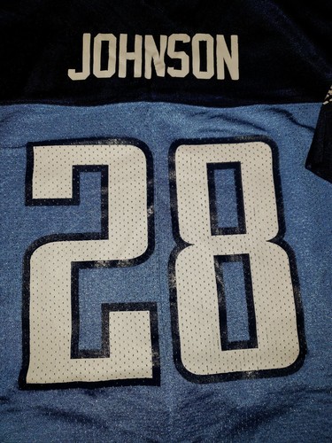 Reebok NFL Players Tennesee Titans Jersey Chris Johnson #28 Youth XL Blue - Picture 6 of 6