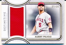2022 Topps Definitive Albert Pujols Jumbo Relic 27/35