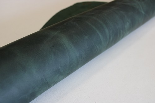 CRAZY HORSE OLIVE GREEN DISTRESSED LEATHER HIDE Thickness 1.6 mm/ 4 oz - 10SqFt - Picture 5 of 12