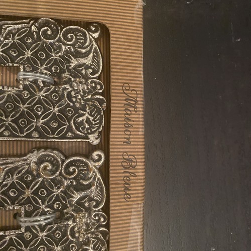 Neu Maison Bleue - 2er Set elektrischer Lichtschalter Abdeckung-Metall-Silber. Indien - Bild 2 von 6