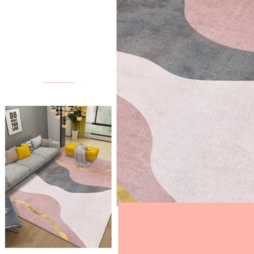 Washable Floor Lounge Rug Pink, Gray  Carpets for Living Room Decoration Rugs... - Bild 3 von 5