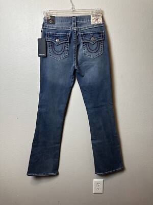 NEW! True Religion Women's 28 Becca Big T Stitch Bootcut