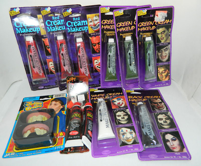 AS Is Halloween Custome Makeup cream Mixed lot Blood, black, green, whitered