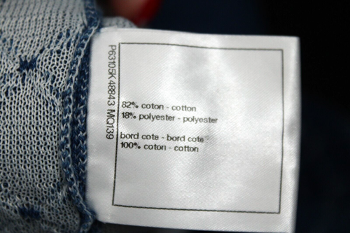 CHANEL 20P Blue & White Cotton CC Matelasse Knit Cardigan Sweater 38 - Picture 9 of 9
