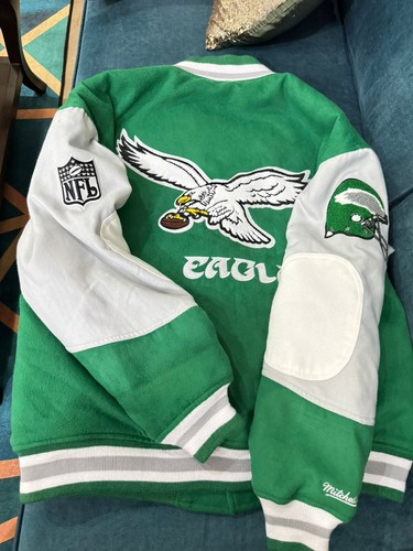 Chaqueta Philadelphia Eagles Mitchell Ness Princesa Diana Chaqueta Universitaria Talla M - Imagen 1 de 19