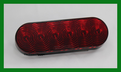  Red 6'' Oval Grommet Mount SST LED Stop Tail Turn Light 6 LED Tecniq USA Made