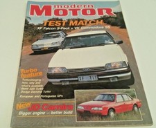 Jan 1985 MODERN MOTOR Mag XF FALCON vs VK Commodore JD CAMIRA BMW Benz 190E