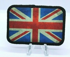 Distressed Union Jack UK British Flag Morale Patch 2"x3" hook and loop tactical