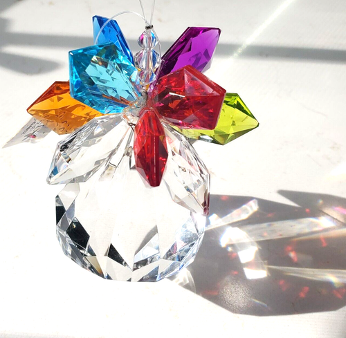 GANZ Rainbow Starburst Crystal Window Suncatcher Display w hanger - Picture 3 of 24