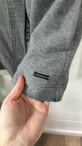 Lululemon Savasana Wrap Gray Jacket in Coal Open Sweater Gray Strata Stripe 6 - Picture 4 of 10