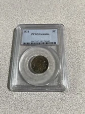 1921 Buffalo Nickel 5C Genuine PCGS