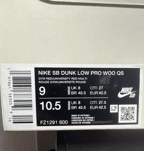 Nike SB Dunk Low Pro Woo QS - Wizard of Oz Herren Größe 9 US FZ1291-600 - Bild 14 von 14