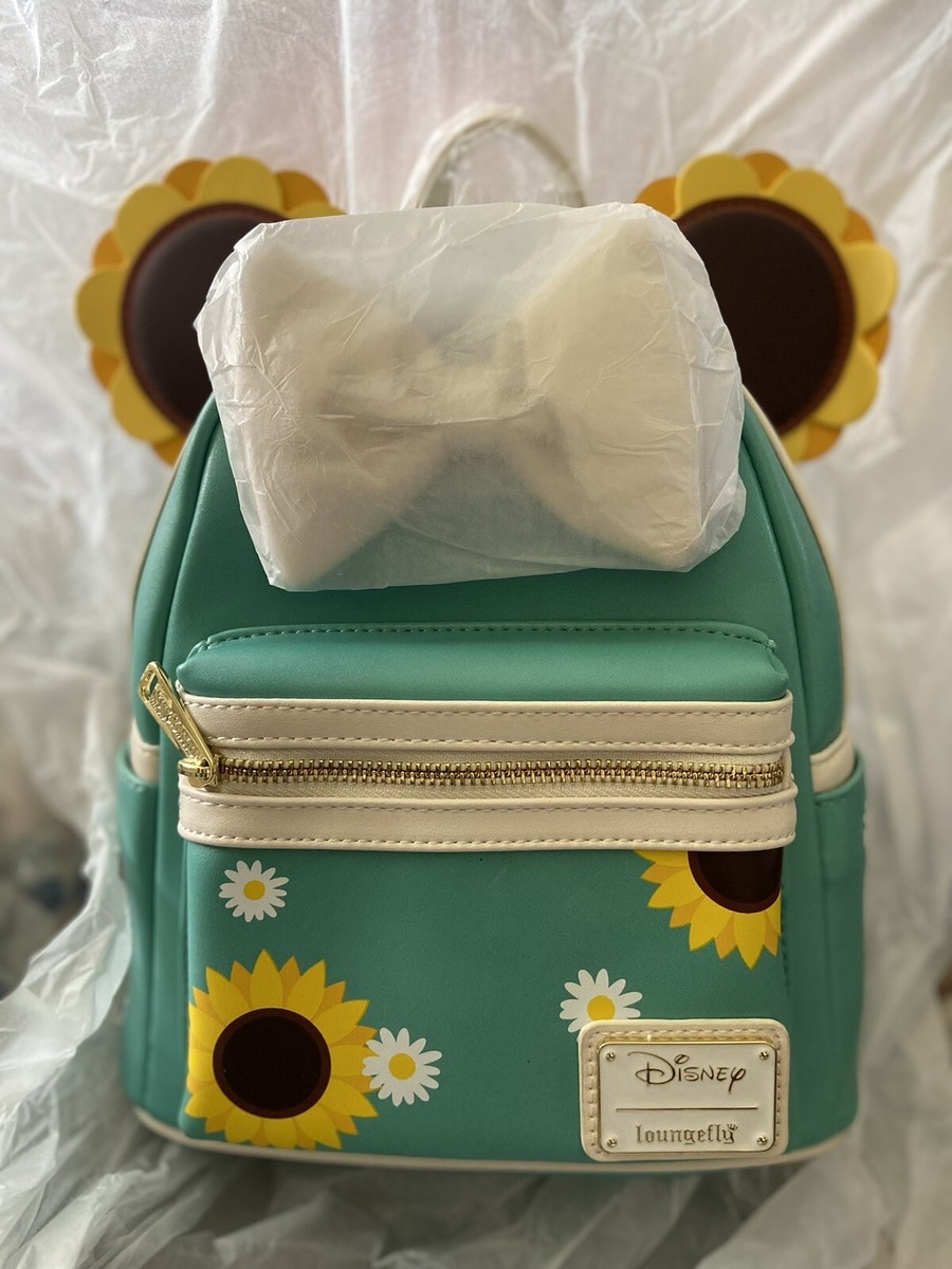 LOUNGEFLY EXCLUSIVE MINNIE SUNFLOWER MINI BACKPACK, IN-HAND  display picture 3