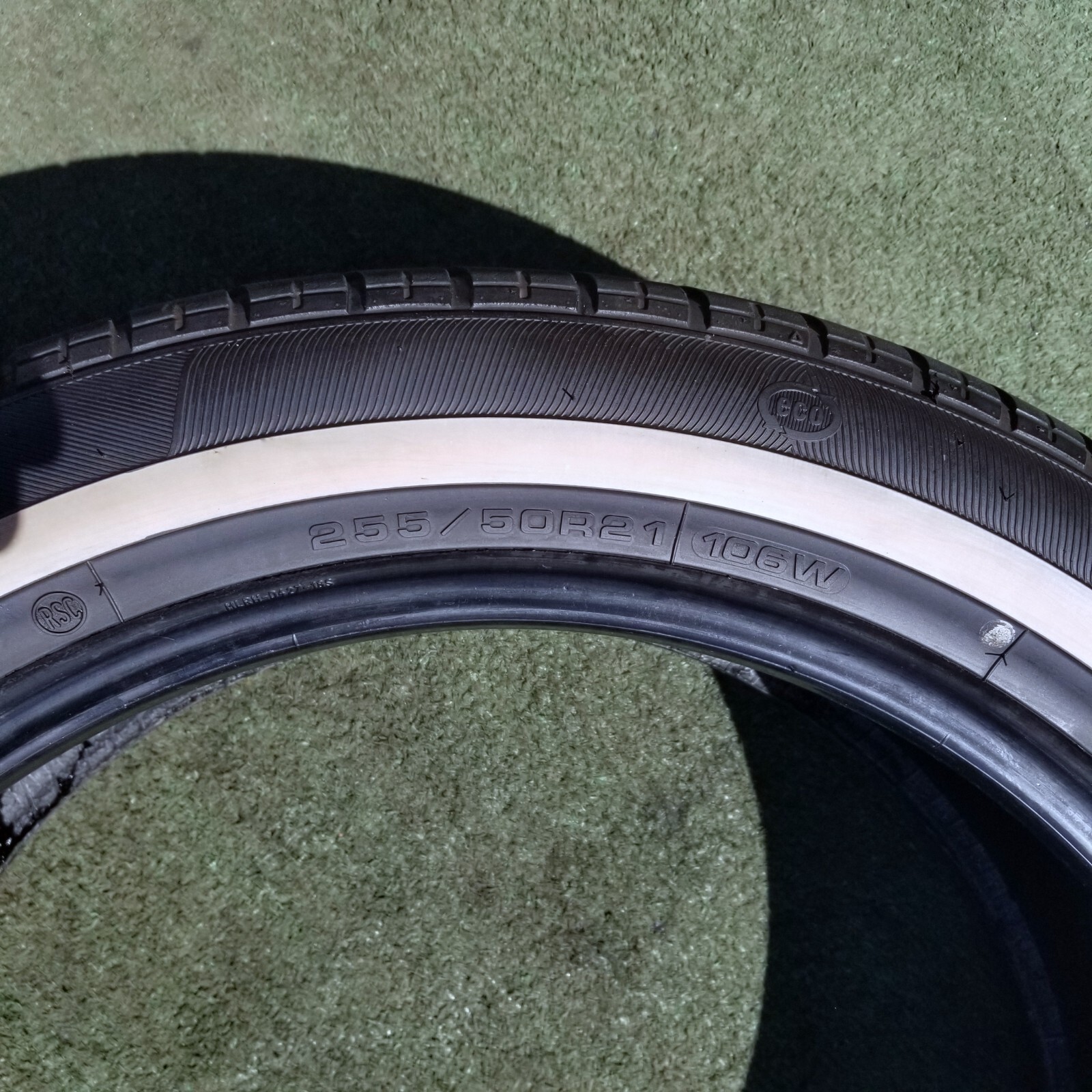 255/50R21 Goodyear Eagle NCT5 Tire Rolls Royce Phantom White Stripe Whitewall