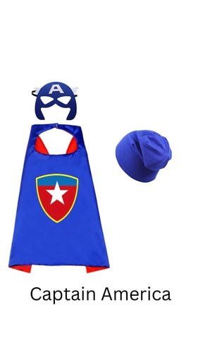 Children Cancer Superhero Cape and Beanie Hat Set Cancer Gift Kids Chemo - Picture 5 of 17