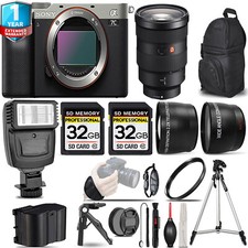 Sony a7C Camera Silver 24-70mm Lens Flash 1yr Warranty 64GB- Kit