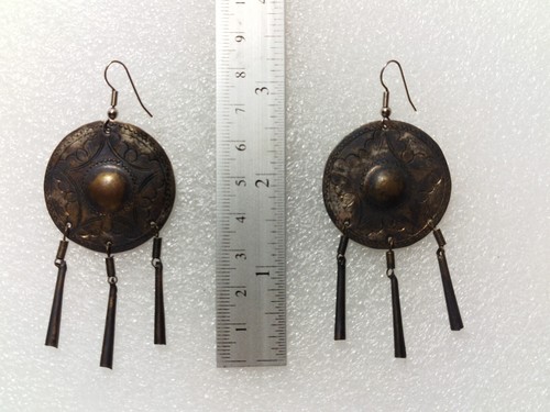 Pendientes Tibetanos Vintage Mezcla Metal Tallado Borla Cuelga Estilo Étnico Boho Ganchos - Imagen 14 de 22