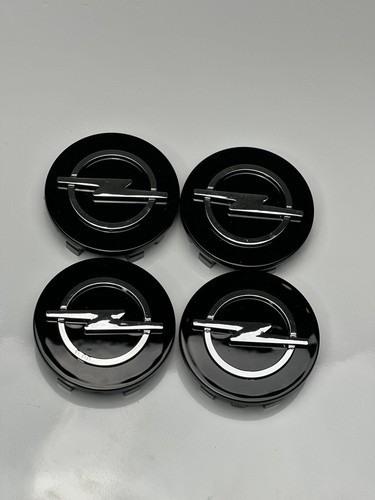 4x 58mm für OPEL Radkappen Nabendeckel Alufelgen Wheel Cap Felgendeckel Schwarz - Bild 1 von 3