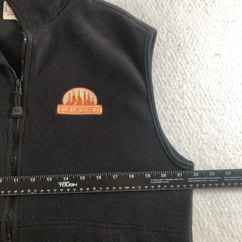 Bryce Canyon Timberline Colorado Mens Fleece Vest Size L Black Full Zip - Picture 7 of 9