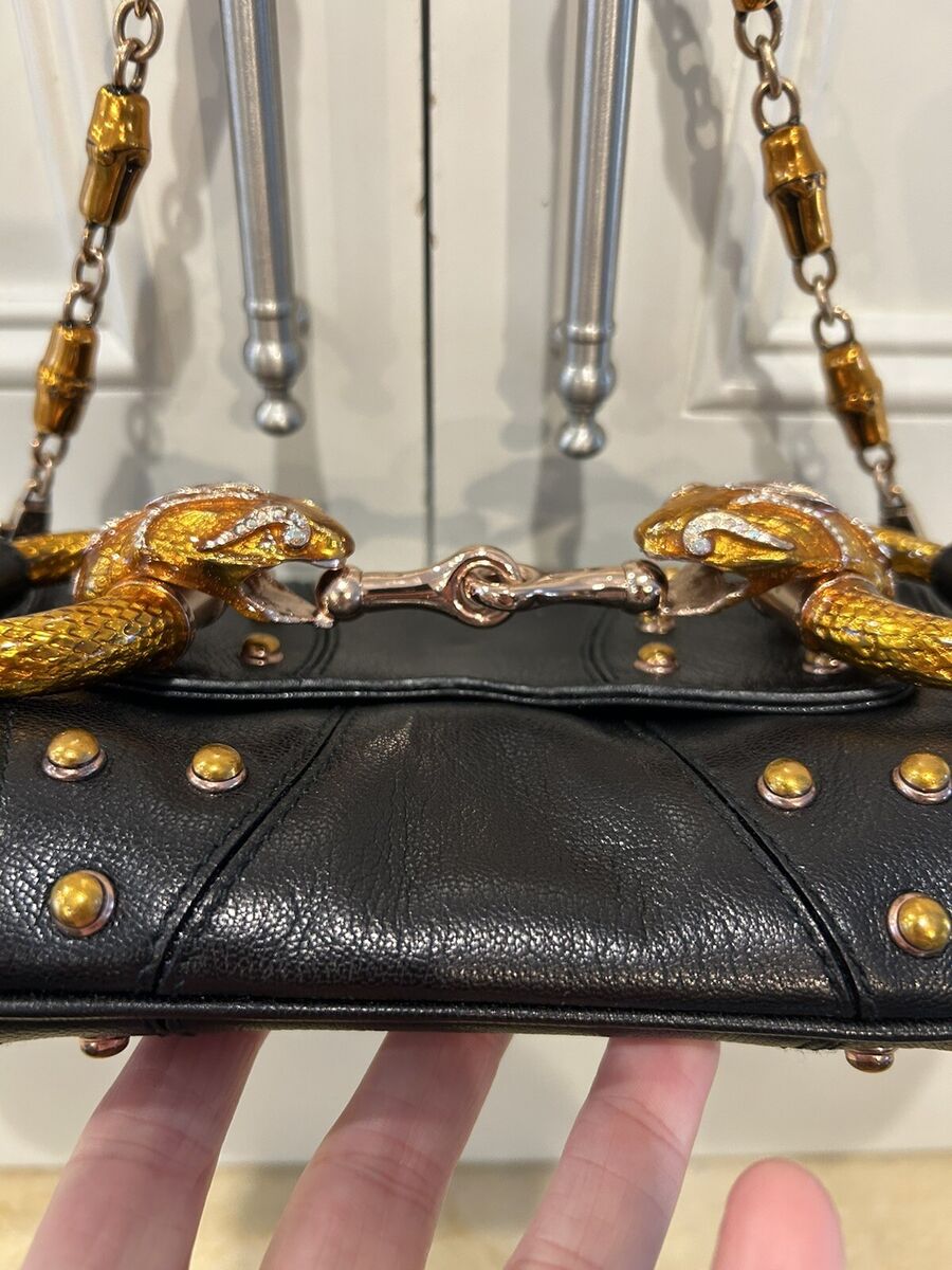 GUCCI Tom Ford Limited Edition Snake Serpent Horsebit Embellished Clutch Bag