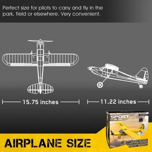 Volantex SPORT CUB S2 2.4GHz RC Airplane 3CH 6-Axis Gyro Fixed Wing Glider Toys - Picture 19 of 22