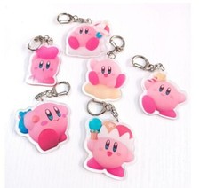 lot 20pcs kirby anime mix Acrylic Keychain Key Chain Girls boy Keyring gifts