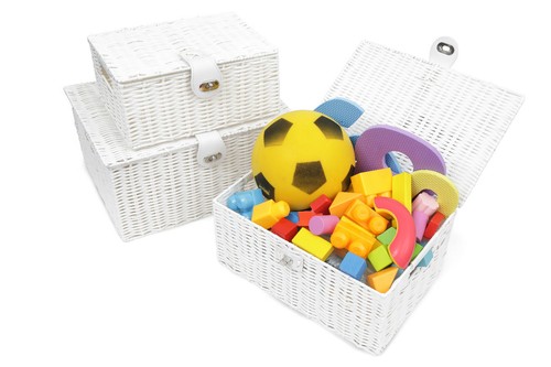 Set of 3 Resin Woven Storage Basket Box With Lid & Lock Grey, Large, Medium, Sma - Picture 14 of 23