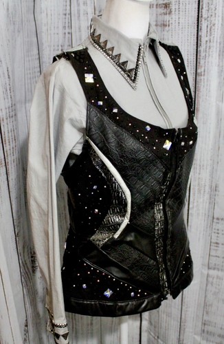 Western Pleasure, Reining Horse Show Shirt und Weste Set xs - Bild 8 von 9