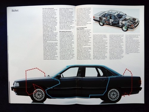 AUDI 200, Typ 44, Prospekt mit Ausklapp-Poster, 1.1984...Martens - Picture 5 of 9