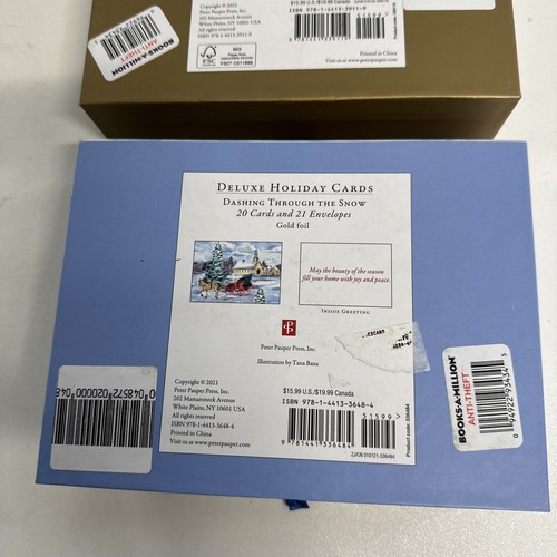 40 Deluxe Christmas Cards 2 images Dashing Through the Snow / Covered Bridge 40 - Picture 6 of 19