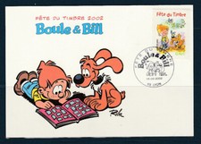 carte 1er jour fête du timbre Boule et Bill   69 Lyon   2002