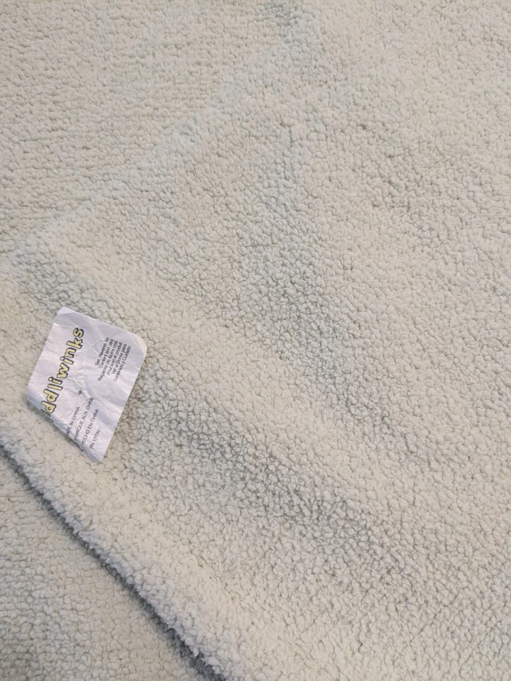 Tiddliwinks жираф атласная нашивка зеленый плюшевый шениль свитер детская кроватка одеяло - Изображение 4 из 4