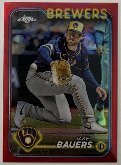 2024 Topps Chrome Update Series - Jake Bauers #USC36 Red Refractor /5