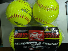 Rawlings Recreational and Practice Softballs 10u 4 Pack