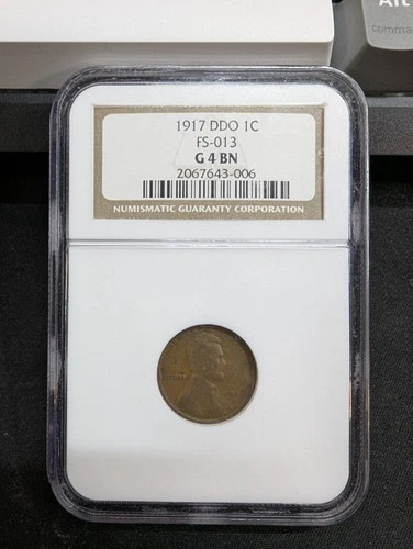 1917 Double Die Observe Error - NGC - G 4 BN - FS-013 -  Wheat Penny