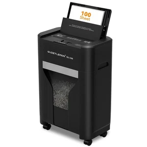 100-Sheet Déchiqueteuse de papier d'alimentation automatique P-4 Coupe croisée avec roues