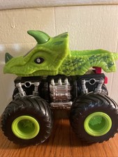 Connection Monster Truck Play Dinosaur Green 4 x 4 Offroad Toy Push N Go S32