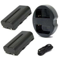 Replacement for Sony NP-F330 Battery 2-Pack, 2600mAh, L-Series and Dual Charger