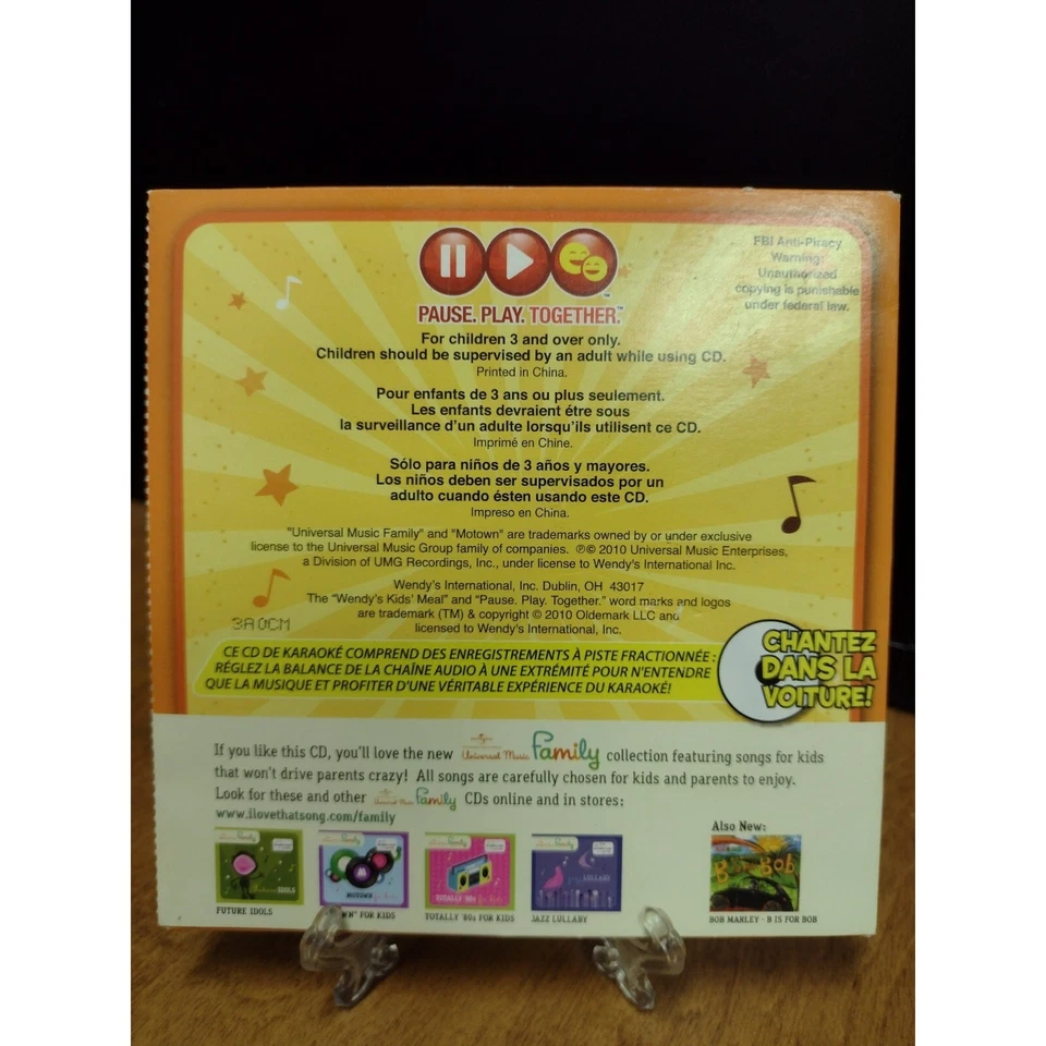 Karaoke Songs For The Car by Various Artists (CD, 2010, Wendy's) - Image 2 of 4