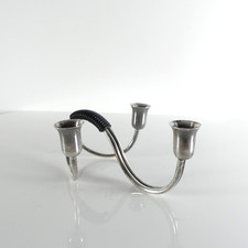 Vintage Kerzenst&auml;nder Carl F. Christiansen, Danish Design, versilbert, 1950er J.
