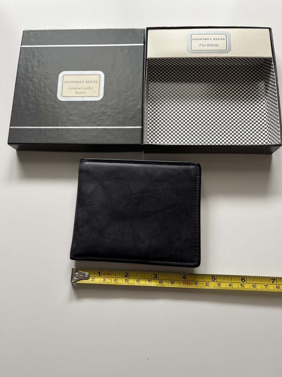 GEOFFREY BEENE SOFT LEATHER BIFOLD WALLET Black NIB | eBay