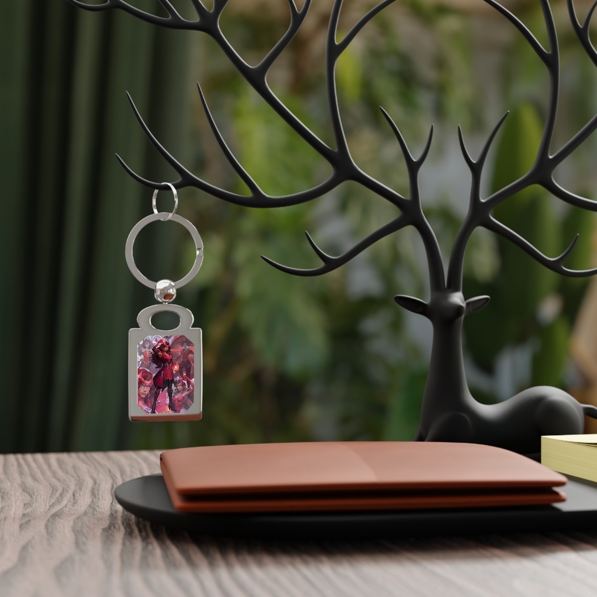 Scarlet Witch Marvel Rivals Keychain - Wanda Maximoff Action Art