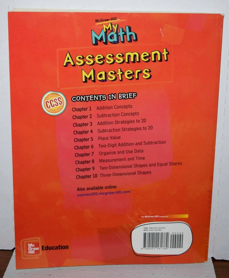 MY MATH ASSESSMENT MASTERS with Answer Key Grade 1 (2013, McGraw-Hill) FREESHIP - Image 2 of 2