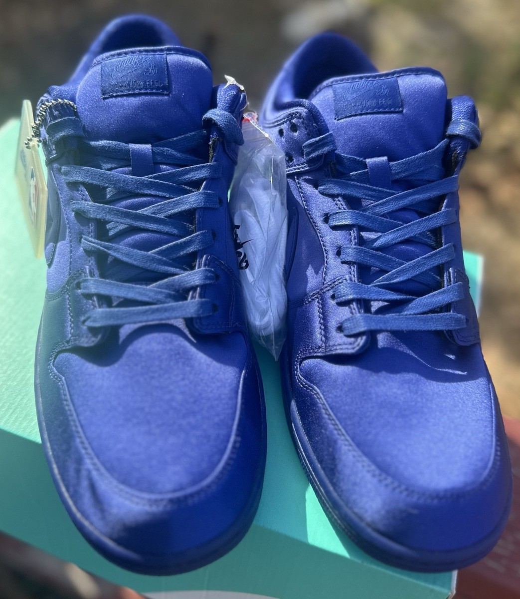 Nike SB Dunk Low TRD NBA Deep Royal Blue Satin Shoes Men Size 13
